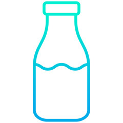 Outline gradient Milk icon