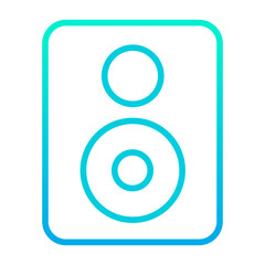 Outline gradient Speaker Box icon