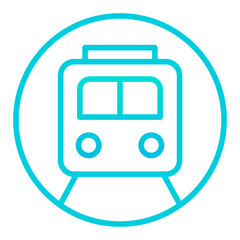 Outline gradient Train icon