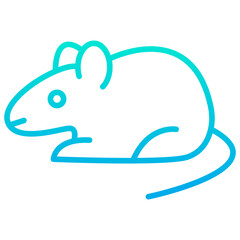 Outline gradient Rat icon
