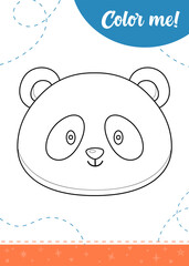 Coloring page for kids with cartoon bear character
A printable worksheet, vector illustration.
