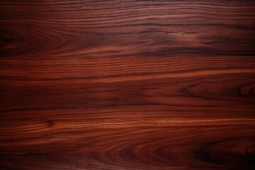 Close-up of a polished, dark reddish-brown wooden surface with a natural grain pattern.