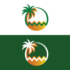 Detailed Palm Tree, Palm tree, separate banana leaves, vector palm icon, Set tropical palm trees, nature and young plants, Vector design, Exotic plants, palm leaves, watercolor vector illustration