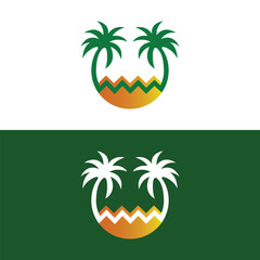 Detailed Palm Tree, Palm tree, separate banana leaves, vector palm icon, Set tropical palm trees, nature and young plants, Vector design, Exotic plants, palm leaves, watercolor vector illustration