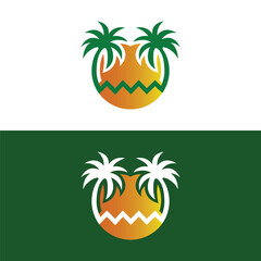 Detailed Palm Tree, Palm tree, separate banana leaves, vector palm icon, Set tropical palm trees, nature and young plants, Vector design, Exotic plants, palm leaves, watercolor vector illustration