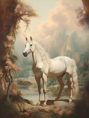 Vintage portrait of a horse 