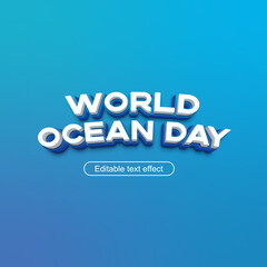 text effect for world ocean day