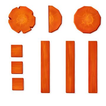 the pieces of carots
