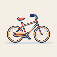 red bicycle 2d icon