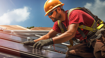 Solar Roof Worker