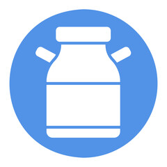 Milk barrel vector icon. Dairy product sign