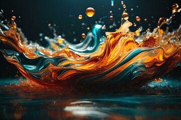 Abstract water color splashes background