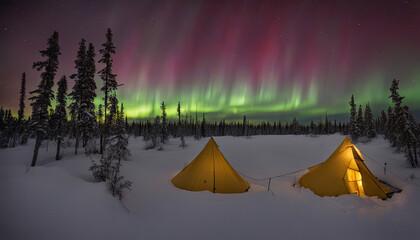 Aurora Camping in Yellowknife, Northwest Territories