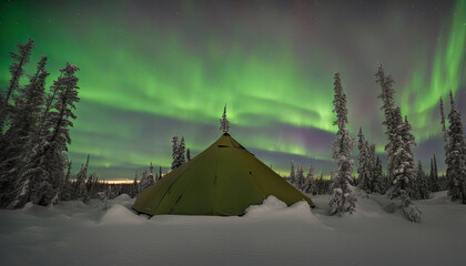 Aurora Camping in Yellowknife, Northwest Territories