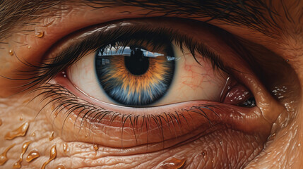 Blue eyes macro - retina - beautiful eyes