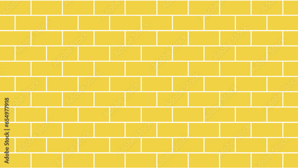 Poster Yellow brick wall as background