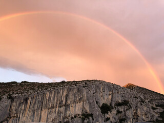rainbow over the mountains