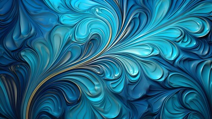 Abstract Background of intricate Patterns in blue Colors. Antique Wallpaper