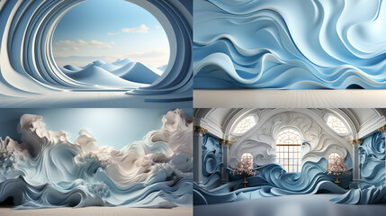 Captivating Elements: A Breath-taking Composition of Sky, Sea, and Sun in a Window of Nature's...