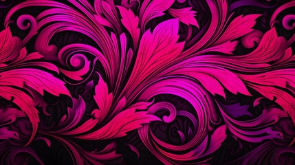 Abstract Background of intricate Patterns in fuchsia Colors. Antique Wallpaper