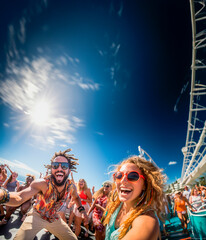 Sunny Celebration on Cruise Deck