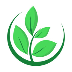 eco green leaf logo