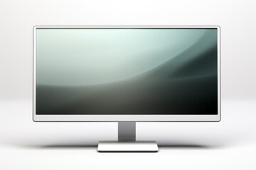 Realistic external computer monitor mockup with a blank screen, perfect for showcasing digital designs, websites, or presentations
