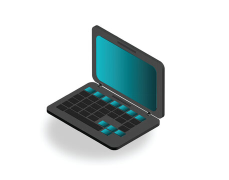 Notebook isometric vetor