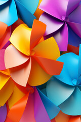 Colorful abstract windmill pattern background