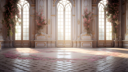 Luxury Palace Interior. Palace Interior background - obrazy, fototapety, plakaty