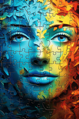 Vibrant image of an abstract puzzle background