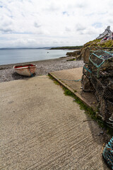 Moelfre Beach on Anglesey, North Wales, uk - 654997919