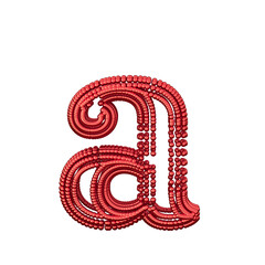 Fototapeta premium Symbol of small red spheres. letter a