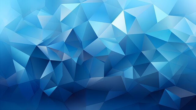 Abstract Background of triangular Patterns in blue Colors. Low Poly Wallpaper