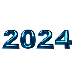 Blue 2024 new year 3d