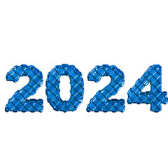 Blue 2024 new year 3d