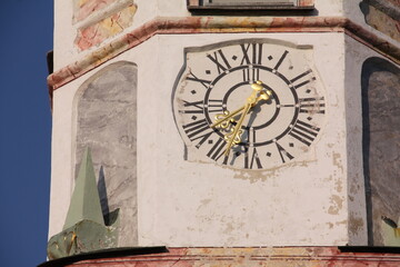 Turmuhr der Kirche auf dem Kalvarienberg Bad T&ouml;lz