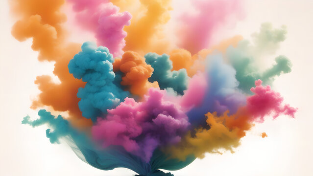 colorful smoke, smooth colors, fume all over