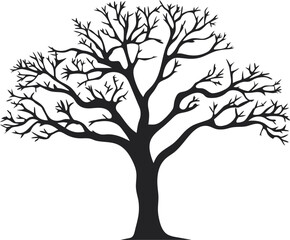 Outlines of trees for the website, for printing. Vector graphics.