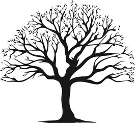 Vector illustration of isolated, realistic tree branch with leaves and two birds, in black color, on white background. Wall sticker.