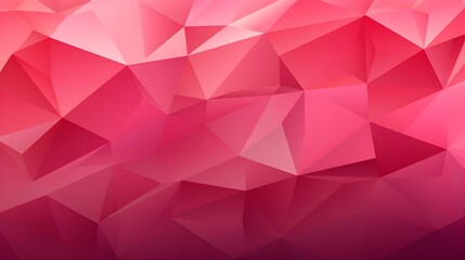 Abstract Background of triangular Patterns in hot pink Colors. Low Poly Wallpaper