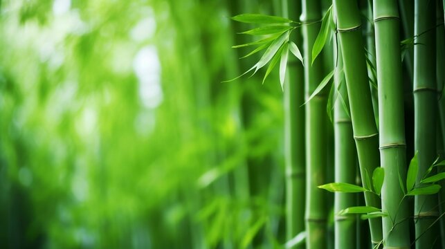 Bamboo forest,green nature background © Abdul