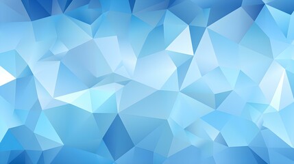 Abstract Background of triangular Patterns in sky blue Colors. Low Poly Wallpaper