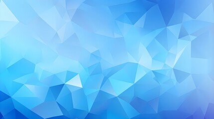 Abstract Background of triangular Patterns in sky blue Colors. Low Poly Wallpaper