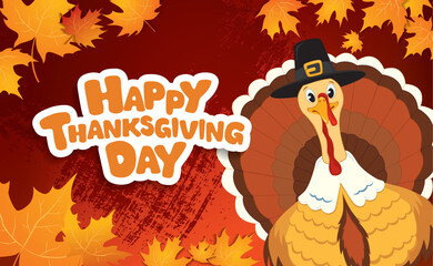 thanksgiving day, greeting card, vector illustration