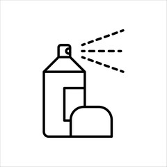Bottle spray icon in outline style isolated on white background