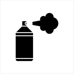 Bottle spray icon in outline style isolated on white background