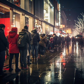 Black Friday Eager Beavers: Shoppers in Line, Ready to Storm the Stores