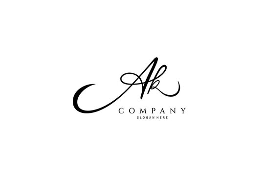 AK initial letter signature logo template. AK handwritten concept logo