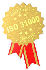 ISO 31000 certified word on golden seal